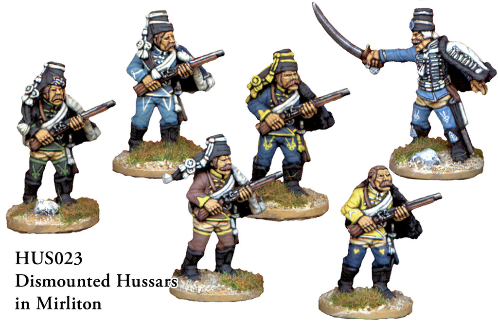 HUS023 - Prussian Dismounted Hussars In Mirliton