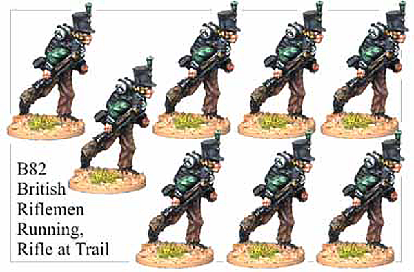 B082 Riflemen Running at Trail